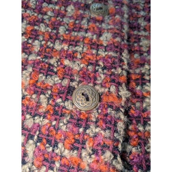 Alfred Dunner‎ Blazer Womens 12 Petite Boucle Multicolor Lined Tweed Jacket - Picture 6 of 8